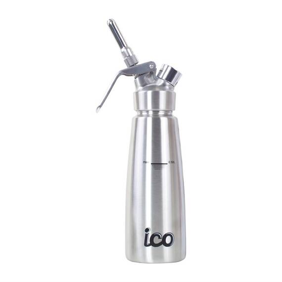 ICO Edelstahl Schlagsahne Spender in Silber 500ml
