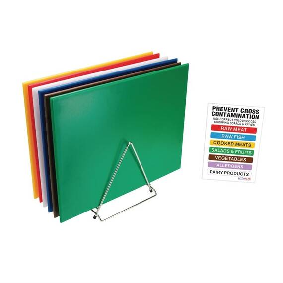 Hygiplas großes Schneidebretter Set mit hoher Dichte inklusive Ständer und Poster