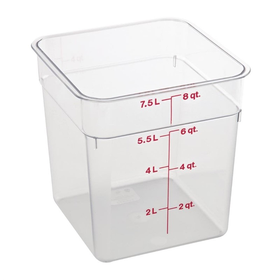 Cambro quadratischer Polycarbonat Lebensmittelbehälter 7,6L