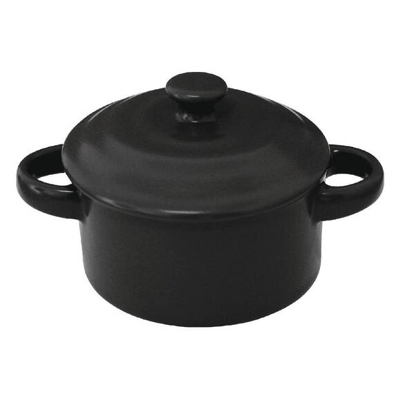 Olympia Rustic Minitöpfe schwarz 22,7cl