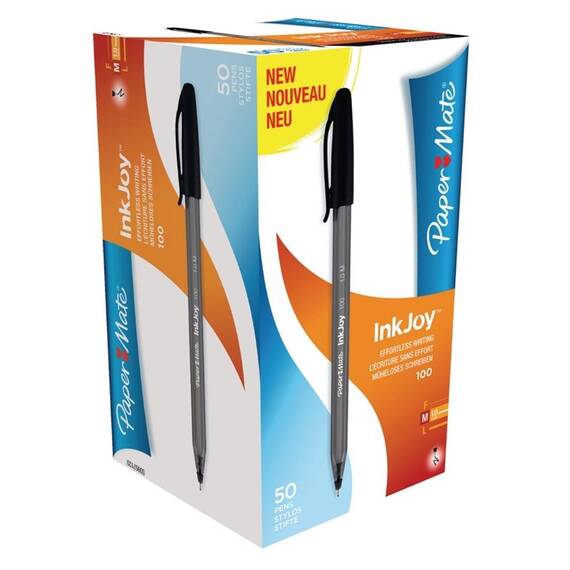 Papermate Inkjoy 100 Capped Medium Black Tuck (50 Stück)