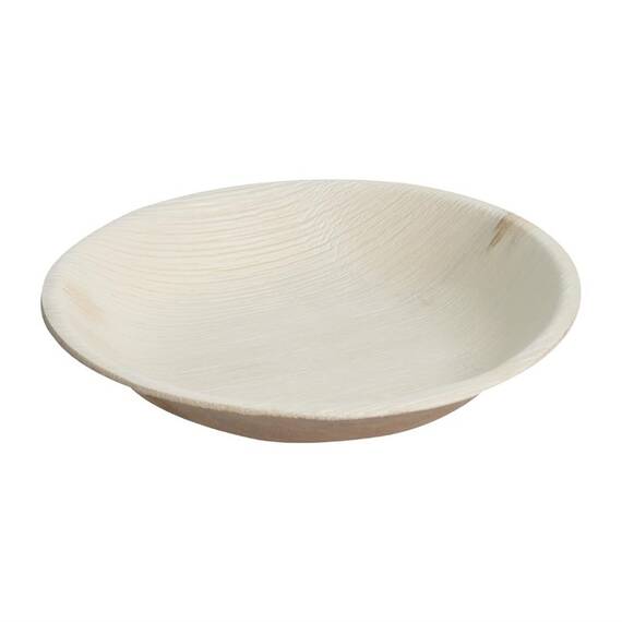 Fiesta Compostable biologisch abbaubare tiefe runde Palmblattteller 17,5cm (100 Stück)