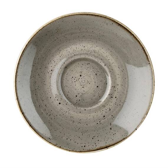 Churchill Stonecast Runde Cappuccino-Untertassen Pfefferkorngrau 158 mm