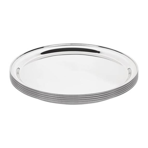 Olympia rundes Serviertablett Edelstahl 40,5cm