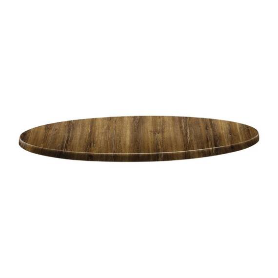 Topalit Classic Line runde Tischplatte Atacama Kirschenholz 60cm