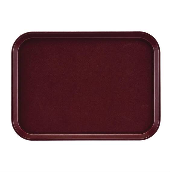 Cambro Epictread rechteckiges rutschfestes Fiberglastablett bordeaux 41,5x30,5cm