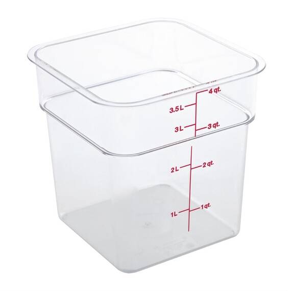 Cambro quadratischer Polycarbonat Lebensmittelbehälter 3,8L