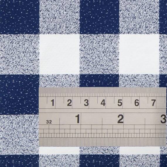 Wachstischdecke blau-weiß kariert 140cm