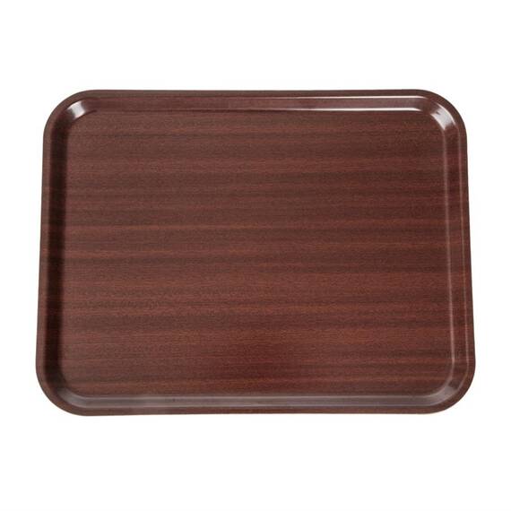 Cambro Capri laminiertes Serviertablett Mahagoni 43x33cm