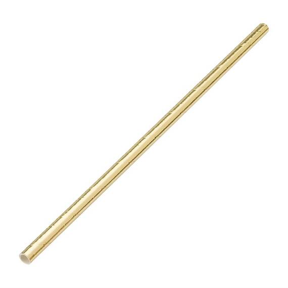 Utopia Biologisch abbaubare Papierstrohhalme Gold (250er Pack)