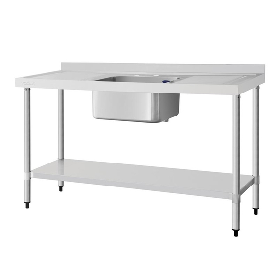Vogue Spüle Einzelspüle Doppelabtropffläche 1500mm