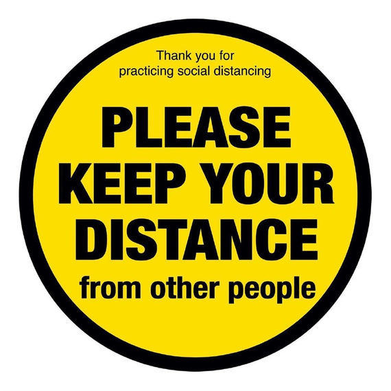 Bitte halten Sie Ihren Abstand Social Distancing Floor Graphic 40cm