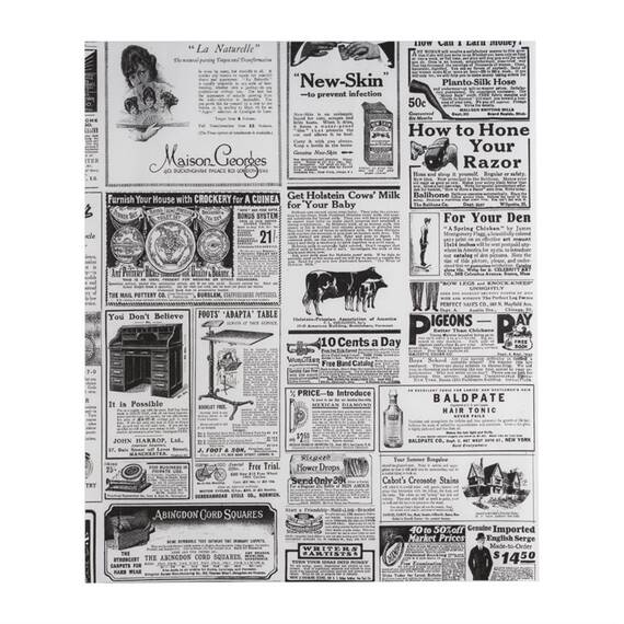 APS Pergamentpapier Vintage Zeitungsdruck 340x280mm