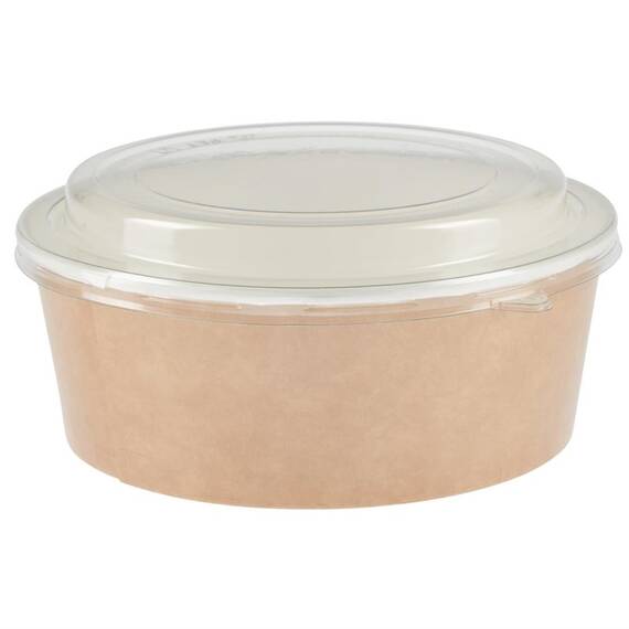 Colpac Recycelbare Einweg Salat Schalen mit Deckel Groß 1300ml ( 150er Pack)