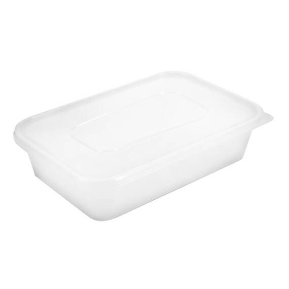 Premium-Lebensmittelbehälter zum Mitnehmen mit Deckel 500 ml / 18 oz (250 Stück)