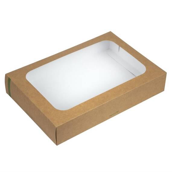 Vegware kompostierbare Sandwichboxen mit Deckel groß (25 Stück)
