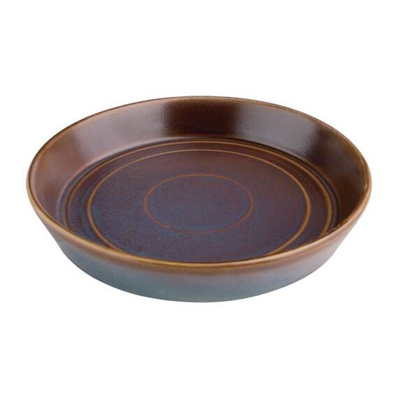 Olympia Cavolo schillernde flache runde Schalen 220mm 4er Pack