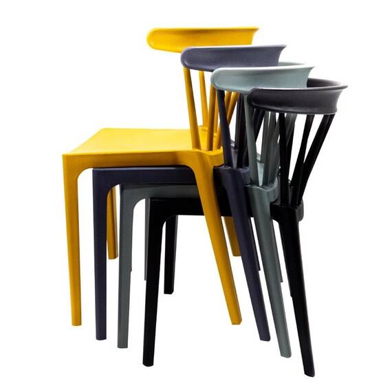 Stühle Windson Polypropylen anthrazit 4 Stück
