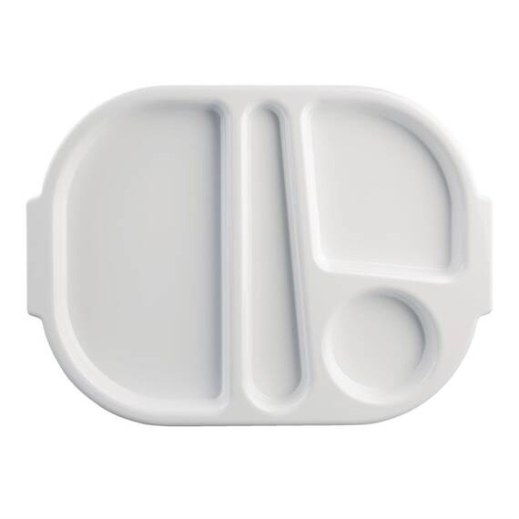 Olympia Kristallon Polycarbonat-Tabletts mit Fächern 32,2x23,6cm weiß