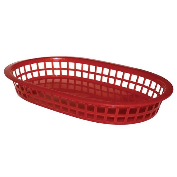 Olympia ovale Servierkörbe Kunststoff rot