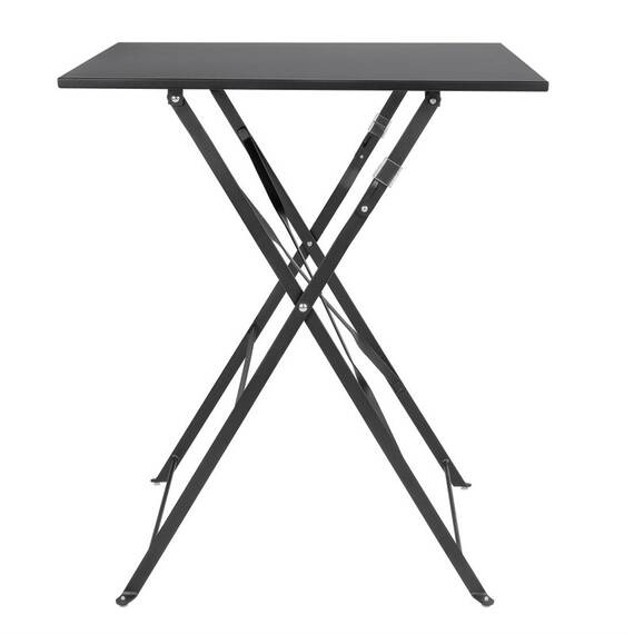 Bolero quadratischer klappbarer Terrassentisch Stahl schwarz 60cm
