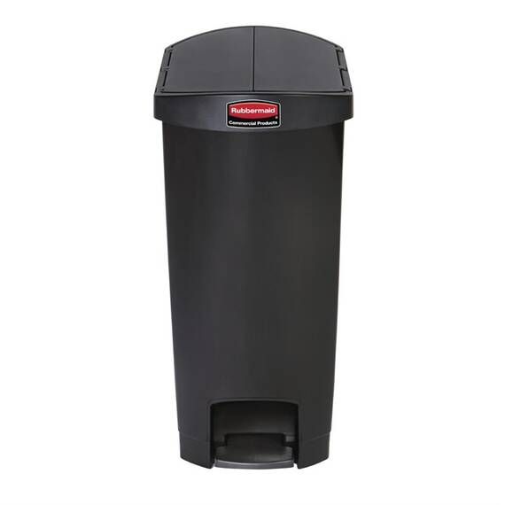 Rubbermaid Slim Jim End Step Pedaleimer schwarz 50L