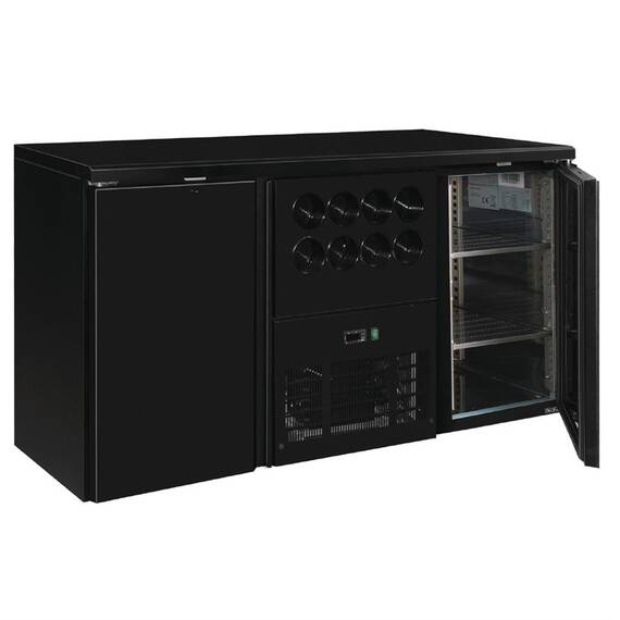 Polar Serie U Barkühlschrank 2-türig mit Flaschenkühlbereich