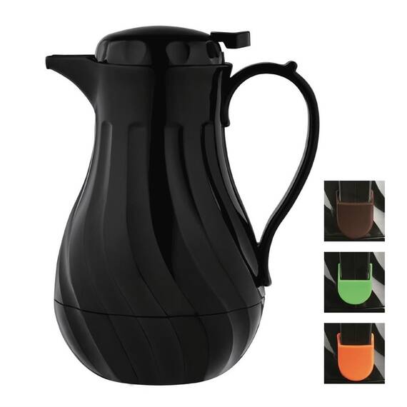 Olympia Swirl Isolierkanne schwarz 2L