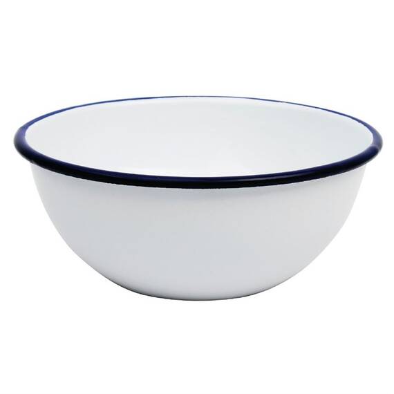 Olympia emaillierte Dessertschalen weiß-blau 6cm