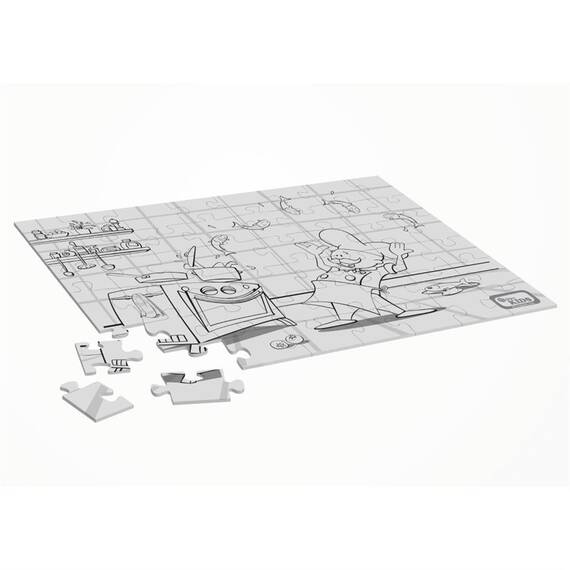 Dining Kids Puzzle zum Ausmalen Koch