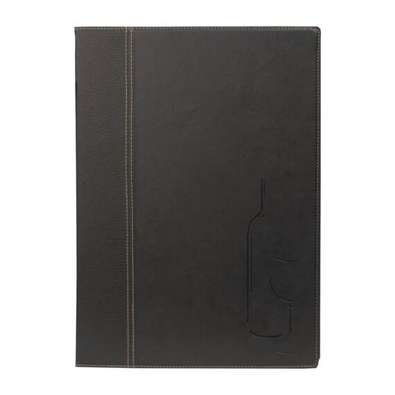Securit Contemporary Weinkarte schwarz A4