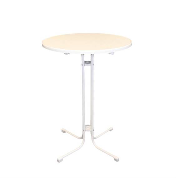 Monaco runder Stehtisch Metall weiß 80cm
