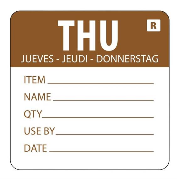 Vogue Farbcodesticker Donnerstag