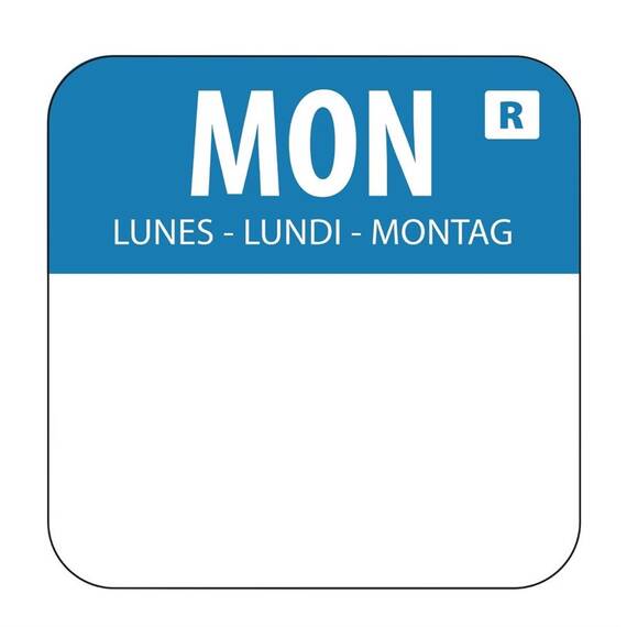Vogue Farbcode Sticker Montag blau