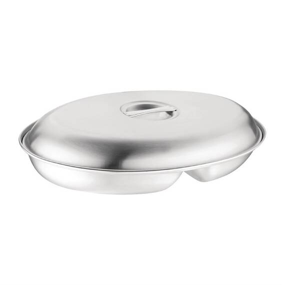 Olympia ovale Servierschale für Gemüse 2 Abteile 25,4 x 18cm