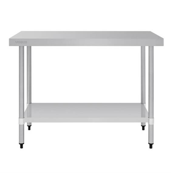 Vogue Edelstahl Arbeitstisch mit Regalboden 120 x 60cm