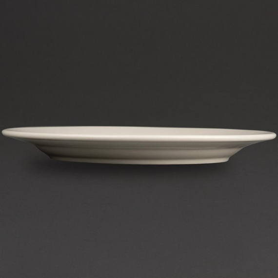 Olympia Ivory runde Teller mit breitem Rand 25cm