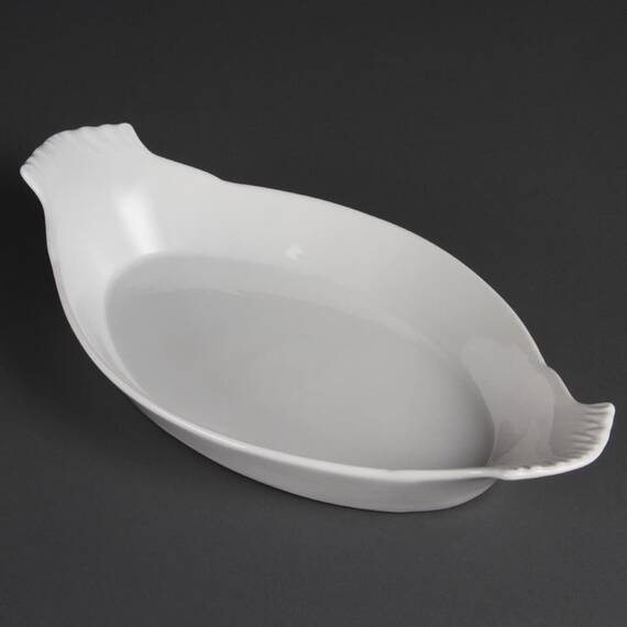 Olympia Whiteware ovale Gratinschalen weiß 36 x 19,9cm