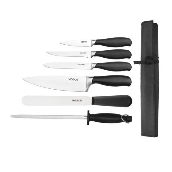 Vogue Soft Grip 6-teiliges Messerset mit Tasche