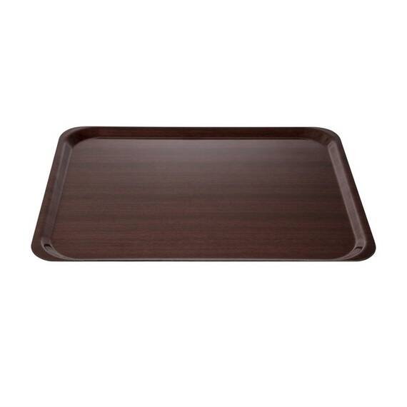 Cambro Capri laminiertes Serviertablett Mahagoni 46x36cm