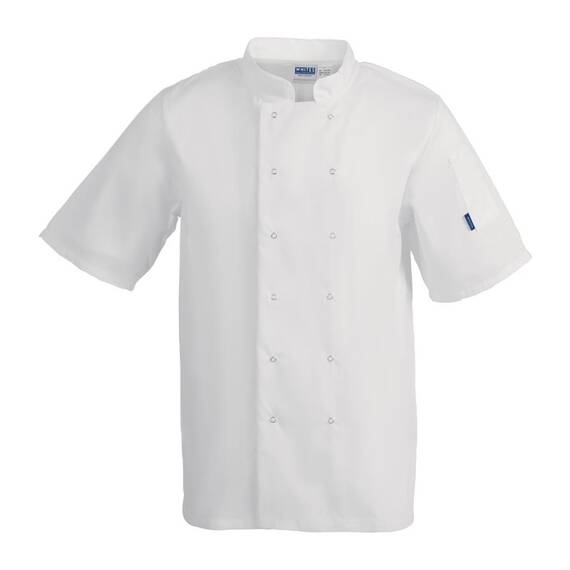 Whites Vegas Kochjacke kurze Ärmel weiß XXL, Kleidergröße: XXL, Farbe: Weiß