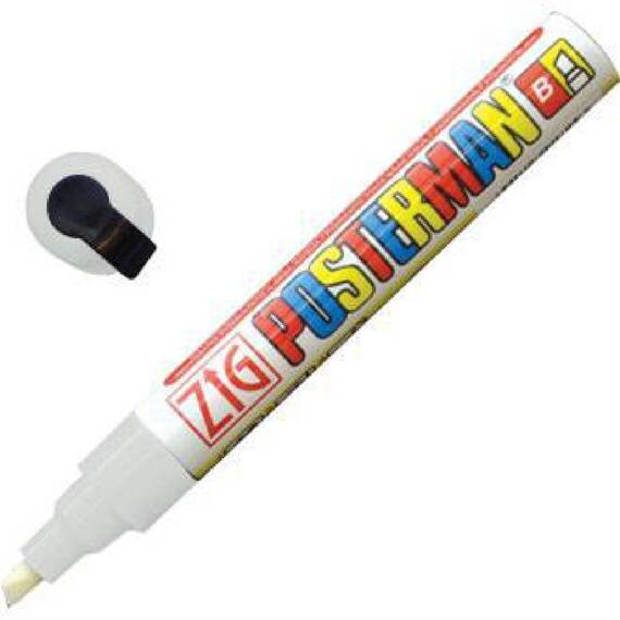 Securit Zig Posterman wetterfester Kreidestift 6mm weiß
