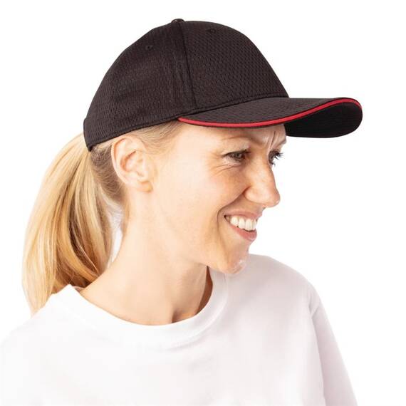 Chef Works Cool Vent Baseballcap schwarz-rot