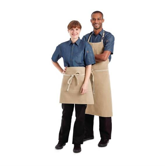 Chef Works Urban Austin Denim Latzschürze beige