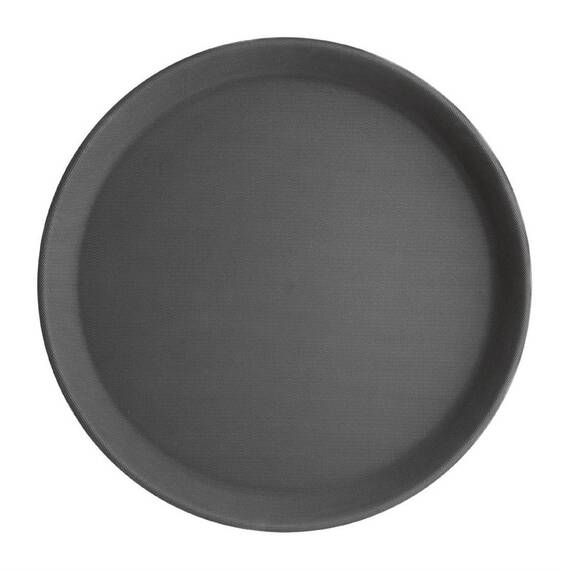 Olympia Kristallon Polypropylen Antirutsch Serviertablett rund 35,6cm
