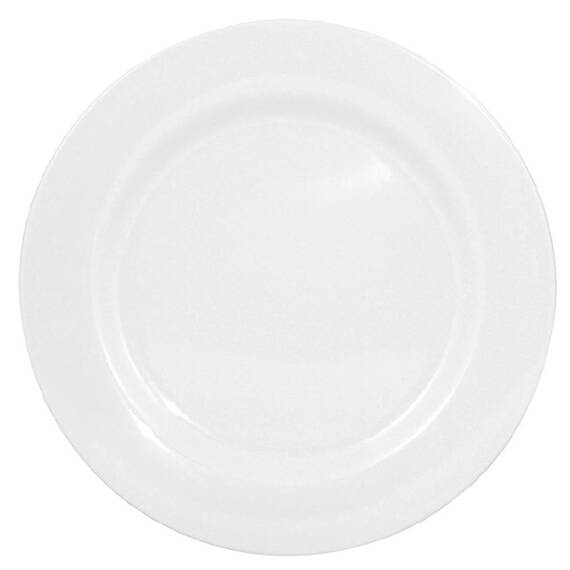 Olympia Kristallon Teller mit breitem Rand weiß 25,4cm