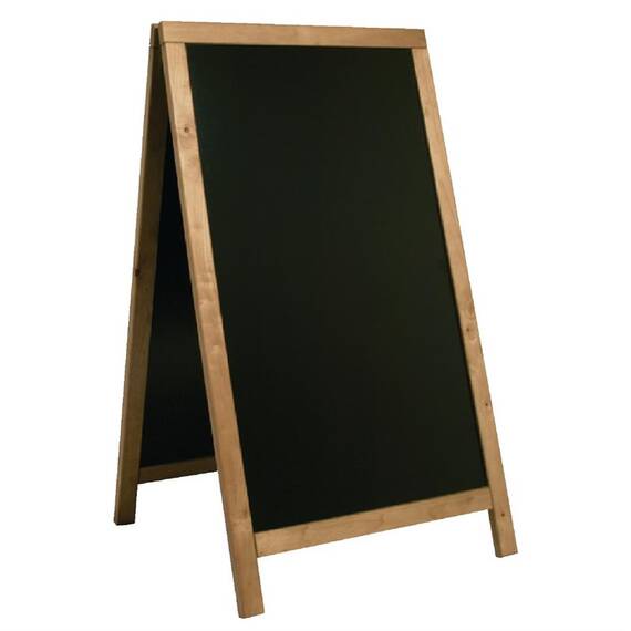 Securit Duplo Kundenstopper Teak 120 x 68cm