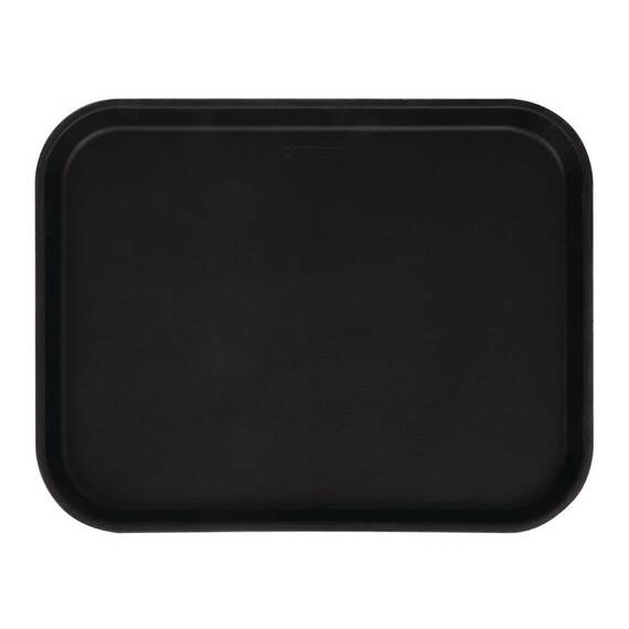 Cambro Camtread rechteckiges rutschfestes Fiberglas Tablett schwarz 45,7cm