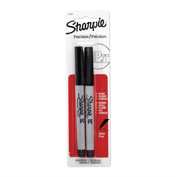 Sharpie Ultrafeiner Permanentmarker Schwarz (2er Pack)