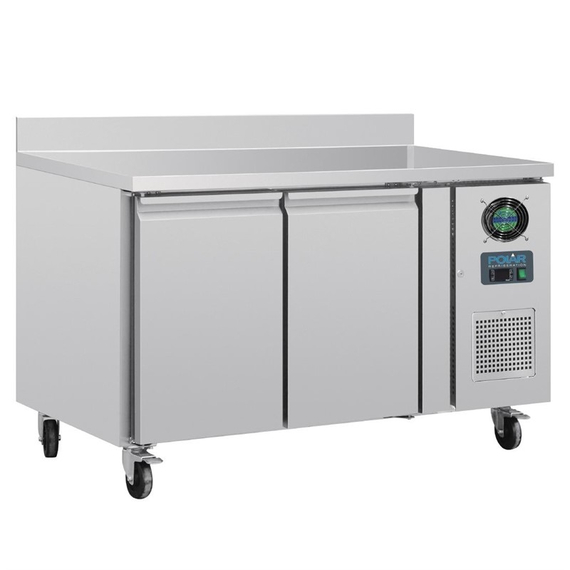 Polar Serie U 2-türiger Edelstahlgefrierschrank mit Spritzschutz 282Ltr